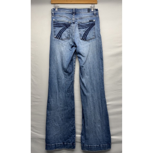 7 for All Mankind Dojo - Wide Leg Distressed Authentic Light Size 28 - Picture 2 of 13